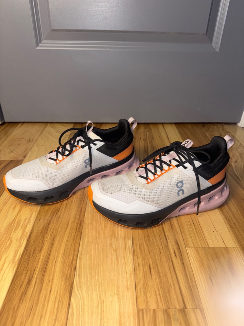 Women’s On Cloudnova X Sneakers White Pink Orange Black Running Training Shoes - Picture 3 of 10